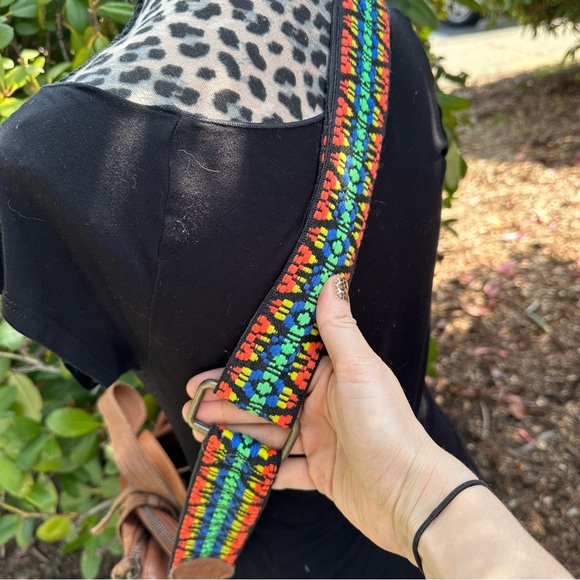 Free People Boho Brown Leather Hippie Messanger Bag - Picture 10 of 10